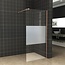 Wiesbaden Inloopdouche 120x200cm Antikalk Helder/Mat Glas 8mm Geborsteld Koper Veiligheidsglas