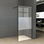 Wiesbaden Inloopdouche 80x200cm Antikalk Helder/Mat Glas 8mm Mat Zwart Veiligheidsglas