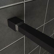 Inloopdouche 100x200cm Antikalk Helder/Mat Glas 8mm Mat Zwart Veiligheidsglas