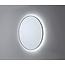 SANI-SUPPLY Badkamerspiegel Cleo Lux Rond Zwart 100x100cm Dimbaar Geintegreerde LED Verlichting 3 kleur instelbaar Touch Schakelaar spiegelverwarming