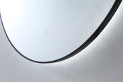 Badkamerspiegel Cleo Rond Zwart 80x80cm Dimbaar Geintegreerde LED Verlichting 3 kleur instelbaar Touch Schakelaar Badkamerspiegel Cleo Rond Zwart 80x80cm Dimbaar Geintegreerde LED Verlichting 3 kleur instelbaar Touch Schakelaar