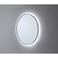 SANI-SUPPLY Badkamerspiegel Cleo Lux Rond Zwart 80x80cm Dimbaar Geintegreerde LED Verlichting 3 kleur instelbaar Touch Schakelaar spiegelverwarming