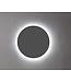 Badkamerspiegel Cleo Lux Rond Zwart 80x80cm Dimbaar Geintegreerde LED Verlichting 3 kleur instelbaar Touch Schakelaar spiegelverwarming