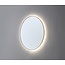 SANI-SUPPLY Badkamerspiegel Cleo Lux Rond Goud 100x100cm Dimbaar Geintegreerde LED Verlichting 3 kleur instelbaar Touch Schakelaar met spiegelverwarming