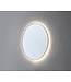 Badkamerspiegel Cleo Rond Goud 100x100cm Dimbaar Geintegreerde LED Verlichting 3 kleur instelbaar Touch Schakelaar zonder spiegelverwarming