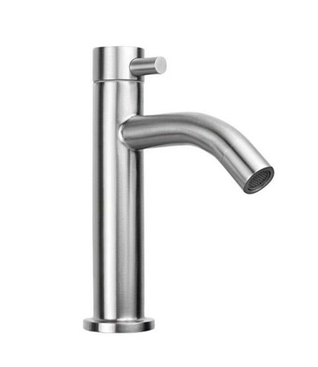 SANI-SUPPLY Fonteinkraan Brava RVS Opbouw Rond 16cm