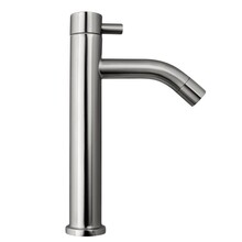 Fonteinkraan Brava Hoog RVS Opbouw Rond 20cm Koud