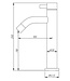 Fonteinkraan Brava Hoog RVS Opbouw Rond 20cm Koud