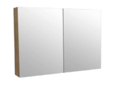 Spiegelkast Wood Eiken 120x70x16cm Massief eiken Softclose 3 Legplanken