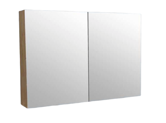 Spiegelkast Wood Eiken 120x70x16cm Massief eiken Softclose 3 Legplanken