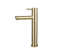 Largo Wastafelkraan Goud Geborsteld Hoog 29,6 cm