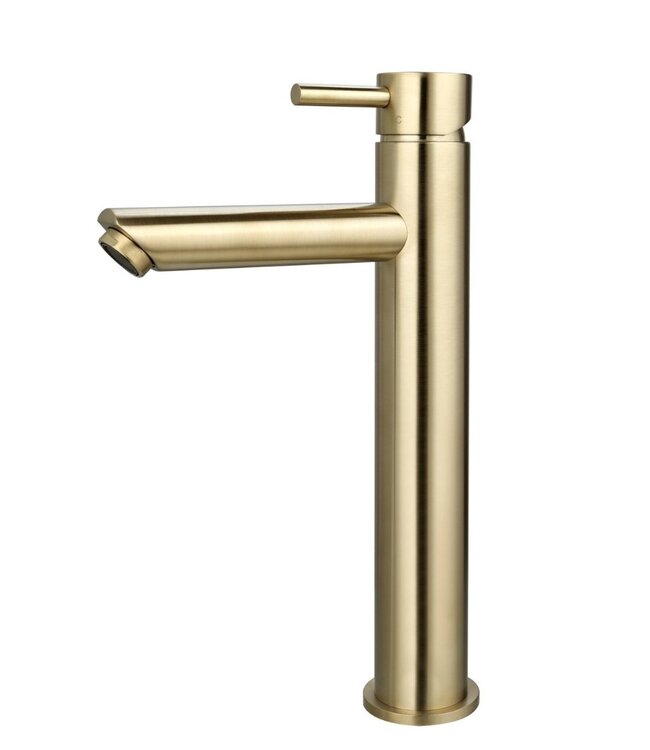 Largo Wastafelkraan Goud Geborsteld Hoog 29,6 cm