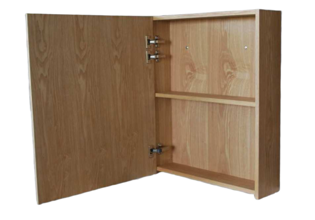 Spiegelkast Wood Eiken 60x70x16cm Massief eiken Softclose Links of rechts Scharnier
