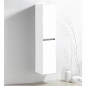 Trendline Kolomkast Hoogglans Wit 160x35x35cm Greeplijst Aluminium