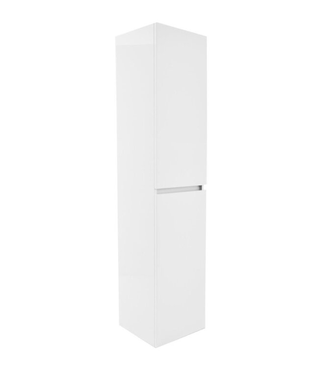 Trendline Kolomkast Hoogglans Wit 160x35x35cm Greeplijst Aluminium