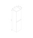 Trendline Kolomkast Hoogglans Wit 160x35x35cm Greeplijst Aluminium