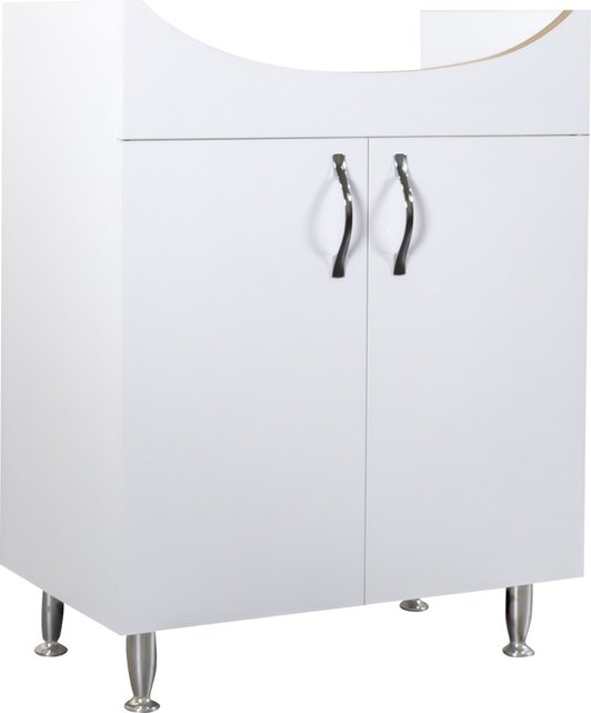 Badkamermeubel Staand Aleco 65cm met wastafel 65x75x50cm keramisch wastafel met overloop