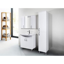 Badkamermeubel Staand Aleco 80cm met wastafel 80x75x50cm keramisch wastafel met overloop