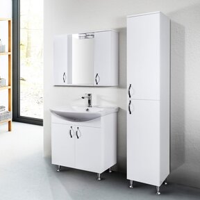 Badkamermeubel Staand Aleco 80cm met wastafel 80x75x50cm keramisch wastafel met overloop