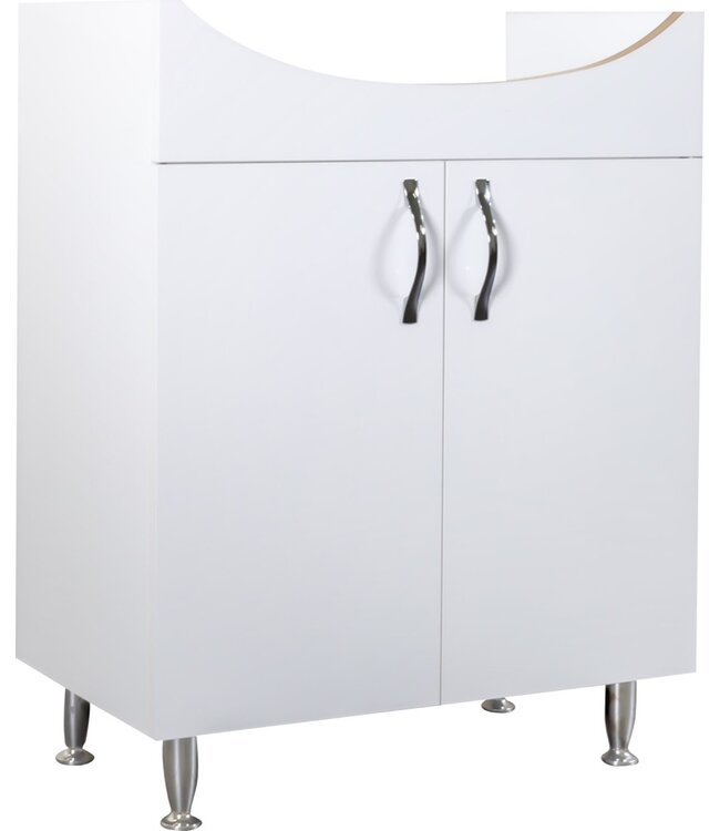 Badkamermeubel Staand Aleco 80cm met wastafel 80x75x50cm keramisch wastafel met overloop