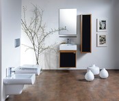 Kolomkast Mass 120x30x35cm Zwart Bruin