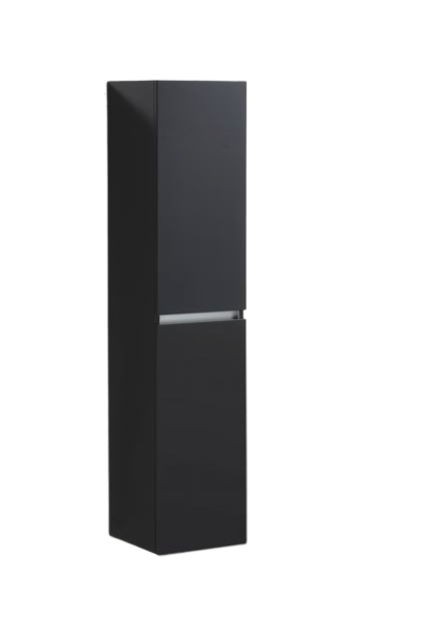 Trendline Kolomkast Hoogglans Antraciet 160x35x35cm Greeplijst Aluminium