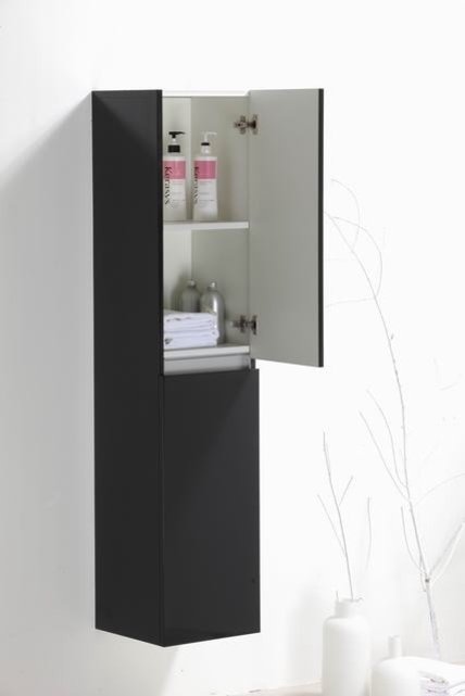 Trendline Kolomkast Hoogglans Antraciet 160x35x35cm Greeplijst Aluminium