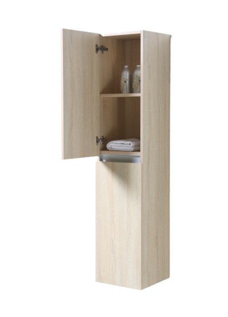 Trendline Kolomkast Light Wood160x35x35cm Greeplijst Aluminium Licht eiken