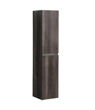 SANI-SUPPLY Trendline Kolomkast Century Oak 160x35x35cm Greeplijst Aluminium Bruin