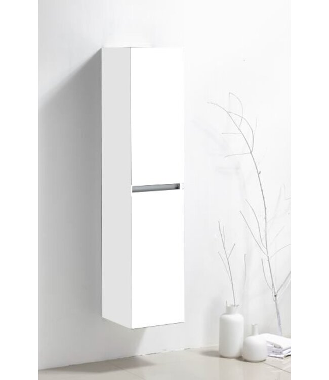 Sanipro Trendline Kolomkast Mat Wit 160x35x35cm Greeplijst Aluminium