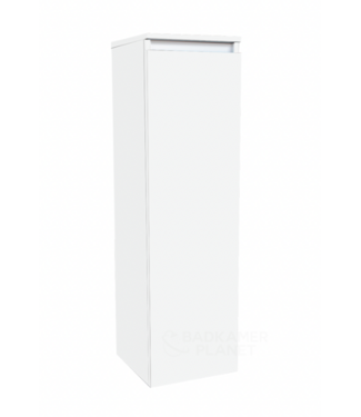 SANI-SUPPLY SaniPro Trendline Greeploos Kolomkast Halfhoog Mat Wit 120x35x35 cm met greeplijst aluminium