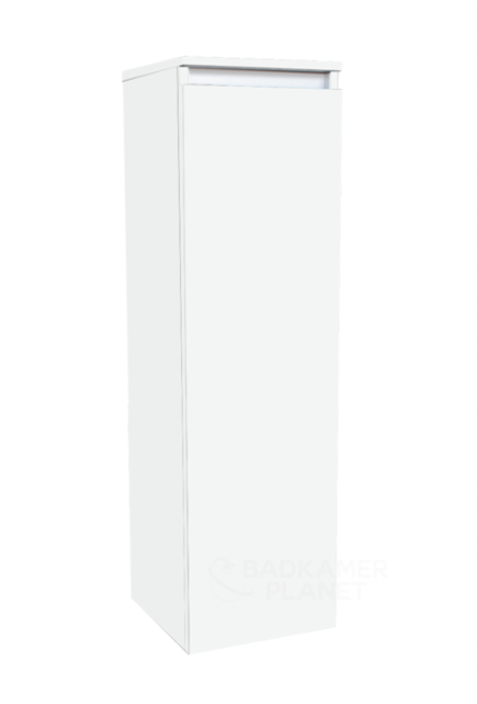 SaniPro Trendline Greeploos Kolomkast Halfhoog Mat Wit 120x35x35 cm met greeplijst aluminium SaniPro Trendline Greeploos Kolomkast Halfhoog Mat Wit 120x35x35 cm met greeplijst aluminium