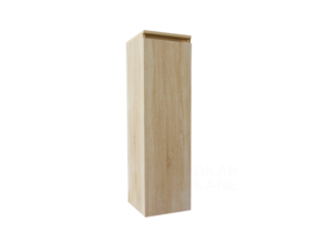 SaniPro Trendline Greeploos Kolomkast Halfhoog Light Wood 120x35x35 cm met greeplijst aluminium Licht Eiken