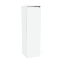 SaniPro Trendline Greeploos Kolomkast Halfhoog Glans Wit 120x35x35cm met greeplijst aluminium