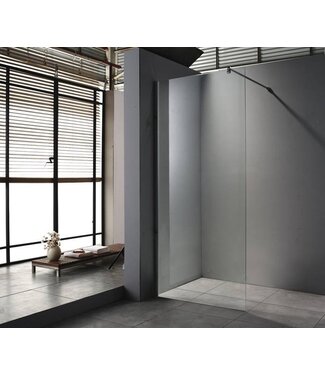 SANI-SUPPLY Inloopdouche Lima Douchewand 120x200cm Antikalk Helder Glas Chroom verstelbaar Profiel 8mm Veiligheidsglas Easy Clean 118-120x200cm