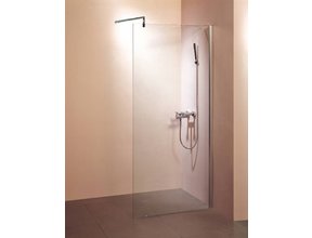 Inloopdouche Vero 105cm 10mm veiligheidsglas SaniPro Douchewand 105x200 incl Stabilisatiestang muurprofiel verstelbaar 105 - 107 cm