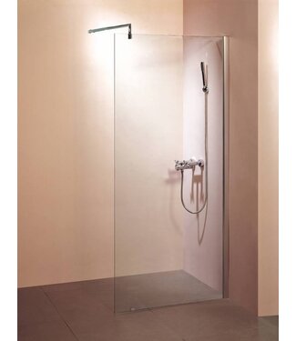 SANI-SUPPLY Inloopdouche Vero 115cm 10mm veiligheidsglas Douchewand 115x200 incl Stabilisatiestang muurprofiel verstelbaar 115 - 117 cm