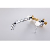 Wastafelkraan Inbouw Mengkraan Evana Chroom 1 Greeps 21cm Uitloop Wastafelkraan Inbouw Mengkraan Evana Chroom 1 Greeps 21cm Uitloop