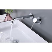 Wastafelkraan Inbouw Mengkraan Evana Chroom 1 Greeps 21cm Uitloop Wastafelkraan Inbouw Mengkraan Evana Chroom 1 Greeps 21cm Uitloop