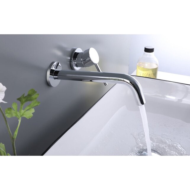 Wastafelkraan Inbouw Mengkraan Evana Chroom 1 Greeps 21cm Uitloop Wastafelkraan Inbouw Mengkraan Evana Chroom 1 Greeps 21cm Uitloop