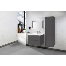 Creavit Sally Badkamermeubel Hoogglans Grijs 80cm met keramische wastafel 2 lades Softclose