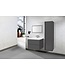 Creavit Sally Badkamermeubel Hoogglans Grijs 80cm met keramische wastafel 2 lades Softclose