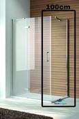 SaniPro Douchecabine Quadra Draaideur 90x100x200cm RechthoekHelder Glas Chroom Profiel 8mm Veiligheidsglas Easy Clean