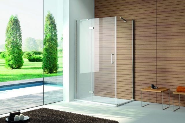 SaniPro Douchecabine Quadra Draaideur 100x100x200cm Rechthoek  Helder Glas Chroom Profiel 8mm Veiligheidsglas Easy Clean