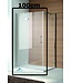 Douchecabine Quadra Draaideur 100x90x200cm Rechthoek Helder Glas Chroom Profiel 8mm Veiligheidsglas Easy Clean