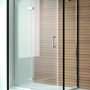 Douchecabine Quadra Draaideur 140x100x200cm Rechthoek Antikalk Helder Glas Chroom Profiel 8mm Veiligheidsglas Easy Clean