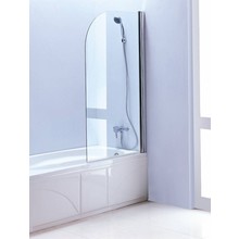 Badwand Pelin 80x140cm Antikalk Helder Glas Chroom Profiel 6mm Veiligheidsglas Easy Clean