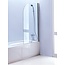 SANI-SUPPLY Badwand Pelin 80x140cm Antikalk Helder Glas Chroom Profiel 6mm Veiligheidsglas Easy Clean