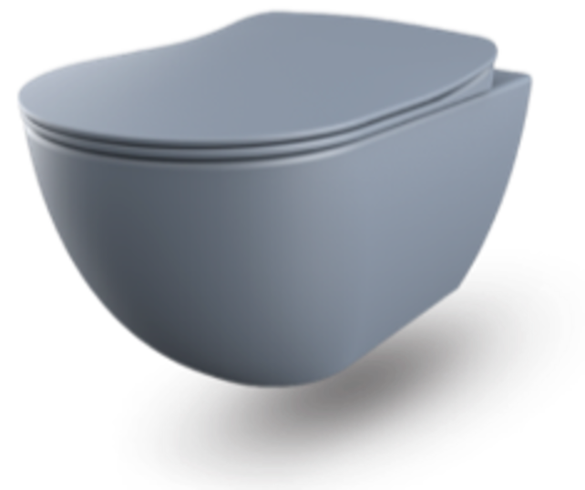 Creavit FE322 Randloos Hangtoilet Mat Basalt incl. softclose toiletbril 51x35,5x29cm