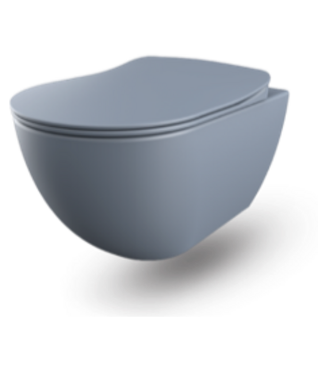 Creavit FE322 Randloos Hangtoilet Mat Basalt incl. softclose toiletbril 51x35,5x29cm